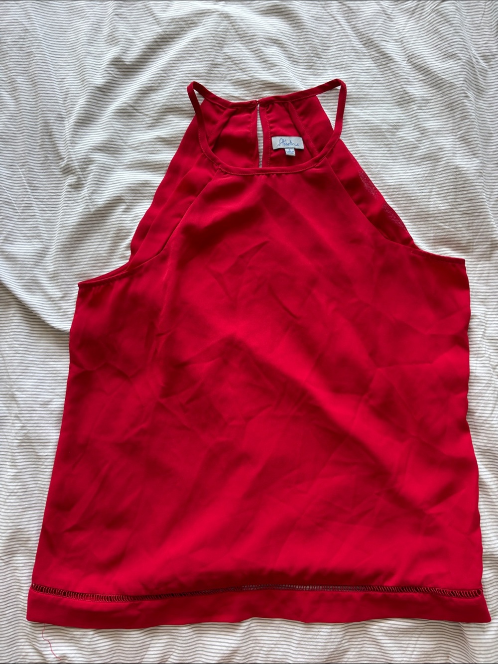 Abbeline Bright Red High-Neck Tank Top